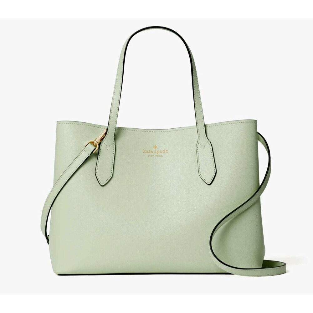 New Kate Spade Harper Satchel Grain Leather Light Olive